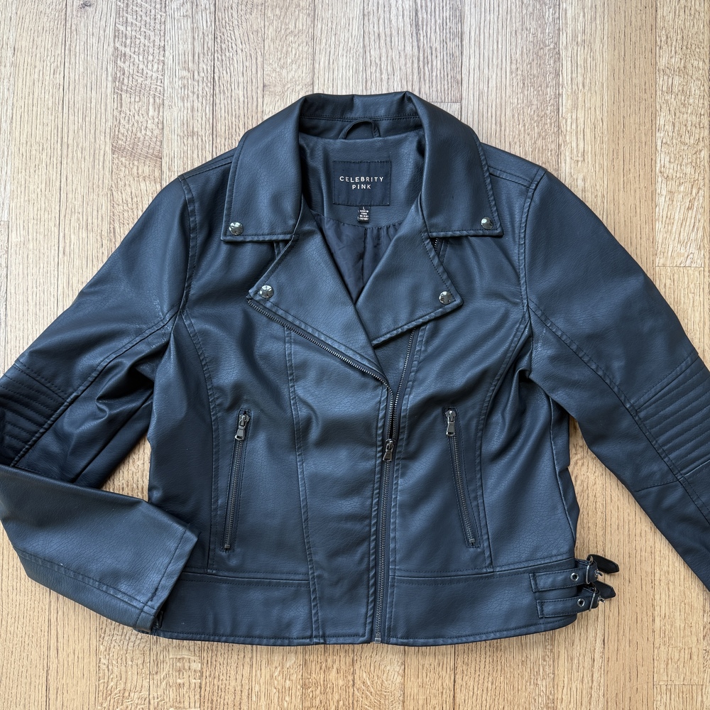 Celebrity Pink Faux Leather Jacket